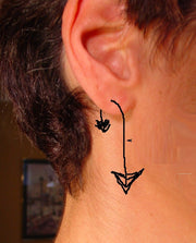 Custom Design: Illusion Piercing Arrow Earring -14K gold-5