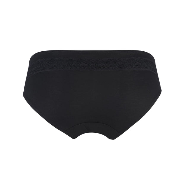 Champagne - Silk & Organic Cotton Brief in Black-2