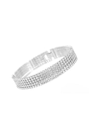 Cubic Zirconia 2mm 5 line  tennis Bracelet-2