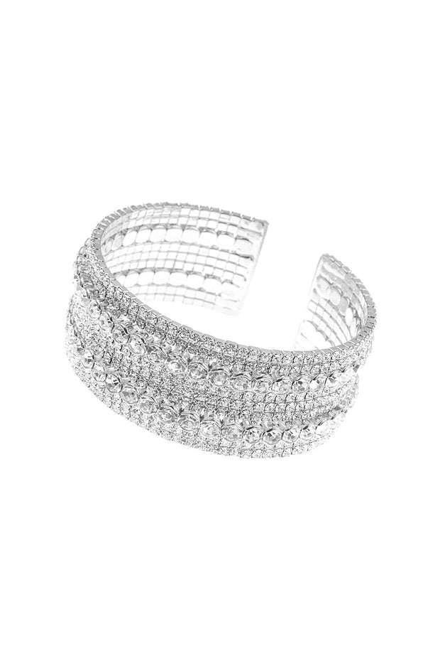 7 Row Two Pattern Wire Bracelet-0