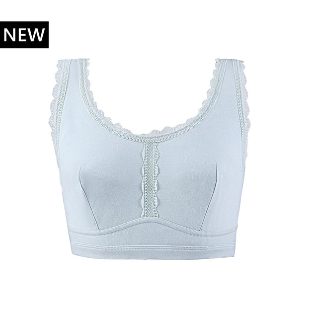 Georgia - Silk Back Support Full Coverage Wireless Organic Cotton Bra-0