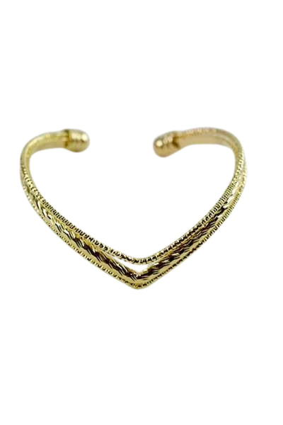 Heart Shaped Triple Band Cuff-0