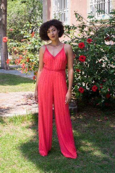 CLOVER JUMPSUIT CORAL-0