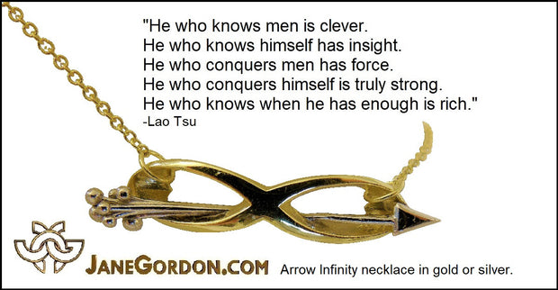 Custom Design: Infinity & Arrow Necklace- 18K gold-14