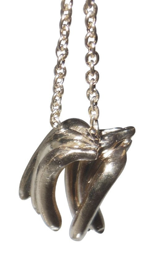 Drop the Banana-Banana Bunch Earrings, Chimp Collection- Silver & 18K plate-1