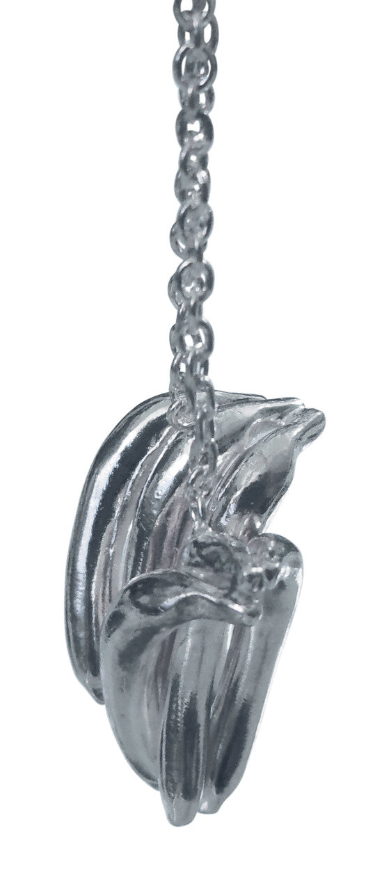 Drop the Banana-Banana Bunch Earrings, Chimp Collection- Silver & 18K plate-4