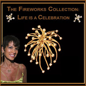 Fireworks Earrings-Large-18K Gold with Diamonds-11