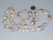 White Baroque pearls with Sexy Extender Chain-4