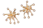 Fireworks Earrings-Large-18K Gold with Diamonds-14