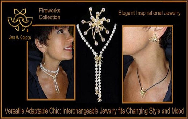 Fireworks Earrings-Large-18K Gold with Diamonds-5