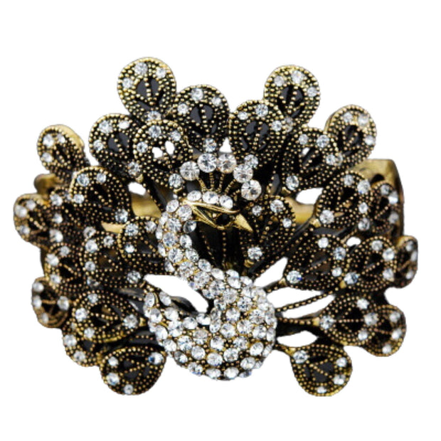 Studded peacock metal cuff Bracelet-5