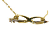 Custom Design: Infinity & Arrow Necklace- 18K gold-1