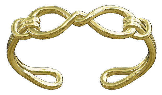 Infinity Knot Cuff Bracelet- 14K Gold. Wrap Yourself in Infinite Possibility-2