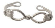 Infinity Knot Cuff Bracelet- Sterling Silver with 18K Gold or Rhodium plate-4