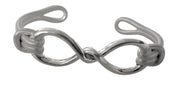 Infinity Knot Cuff Bracelet- Sterling Silver with 18K Gold or Rhodium plate-2