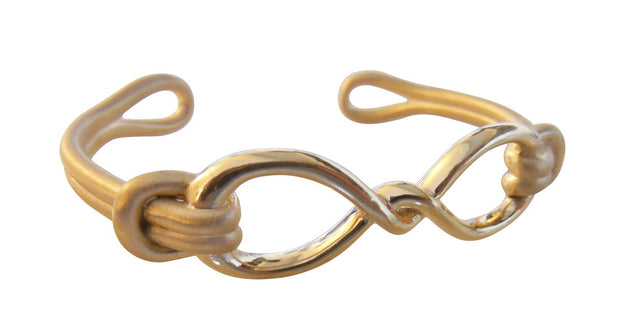 Infinity Knot Cuff Bracelet- 18K Gold. Tied to Infinite Possibilities.-3