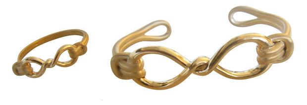 Infinity Knot Cuff Bracelet- 18K Gold. Tied to Infinite Possibilities.-5