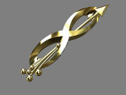 Custom Design: Infinity & Arrow Necklace- 18K gold-4