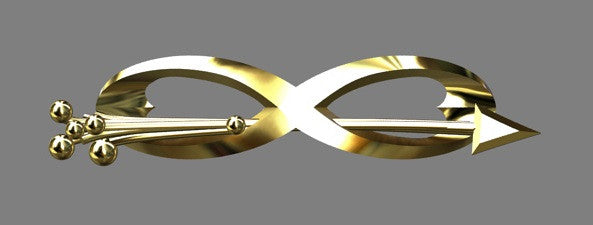 Custom Design: Infinity & Arrow Necklace- 18K gold-3