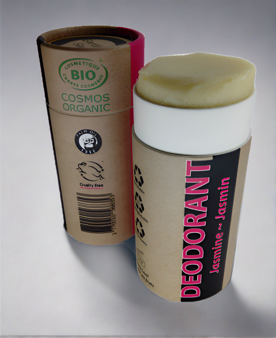 Organic Certified Natural Deodorant - Jasmine 100ml - 100% recycled paper packaging-0