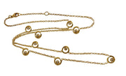 Karma Chain- 18K Gold with Ripples of Diamonds: Station Necklace-3