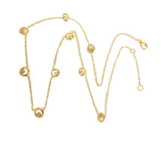 Karma Chain- 18K Gold with Ripples of Diamonds: Station Necklace-2