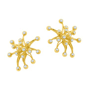 Fireworks Earrings-Large-18K Gold with Diamonds-0