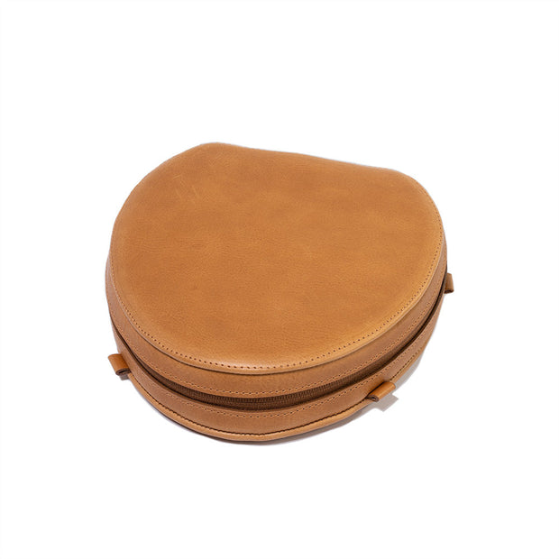 Leather Case for AirPods Max (Camel)-1