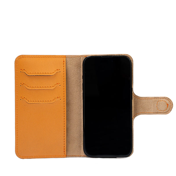 iPhone 14 series Top-Grain Leather Folio Case Wallet - Classic 4.0-4