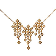 Pyramid Diamond Squares-Earrings-18K Gold-1