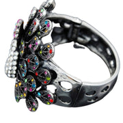 Studded peacock metal cuff Bracelet-1