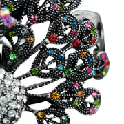 Studded peacock metal cuff Bracelet-2