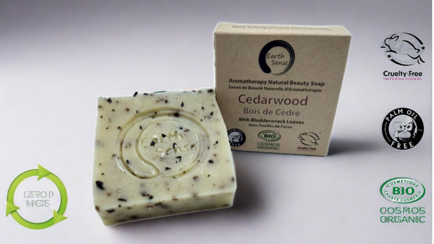 Organic Certified Solid Soap - Cedarwood with Bladderwrack 90g-1