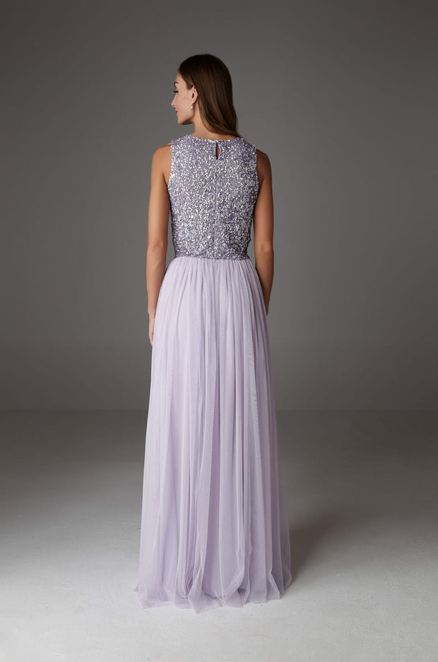 INES MAXI SKIRT LILAC-1