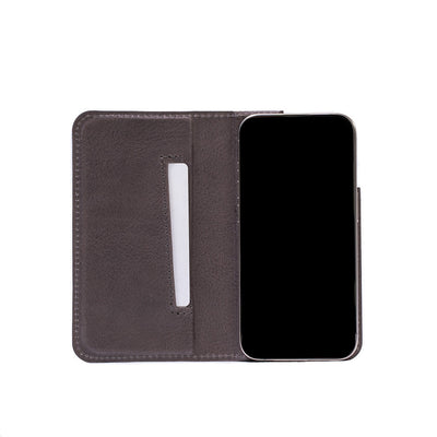 iPhone 15 series Leather Folio Case Wallet with MagSafe - The Minimalist 3.0-0