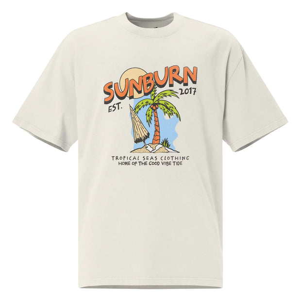 Camiseta oversize Tropical Sunburn desteñida