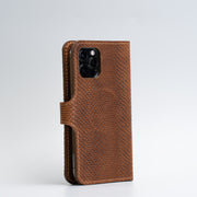 Leather iPhone folio wallet with Magsafe vol.4.0 - Snake print - SALE-0