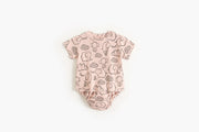 Baby Solid Color Animal Print Pattern T-Shirt Combo Shorts In Summer Sets-4